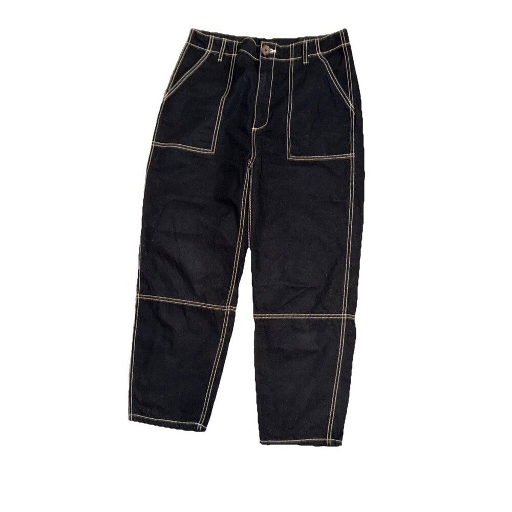 Divided Jeans Y2K Size 10 Black 90’s Baggy High Waist Skater Cargo Pants Womans